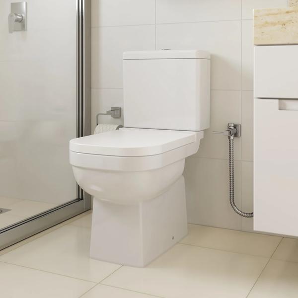 Kit Vaso Sanitário com Caixa, Assento e Complementos de Instalação Elite Branco