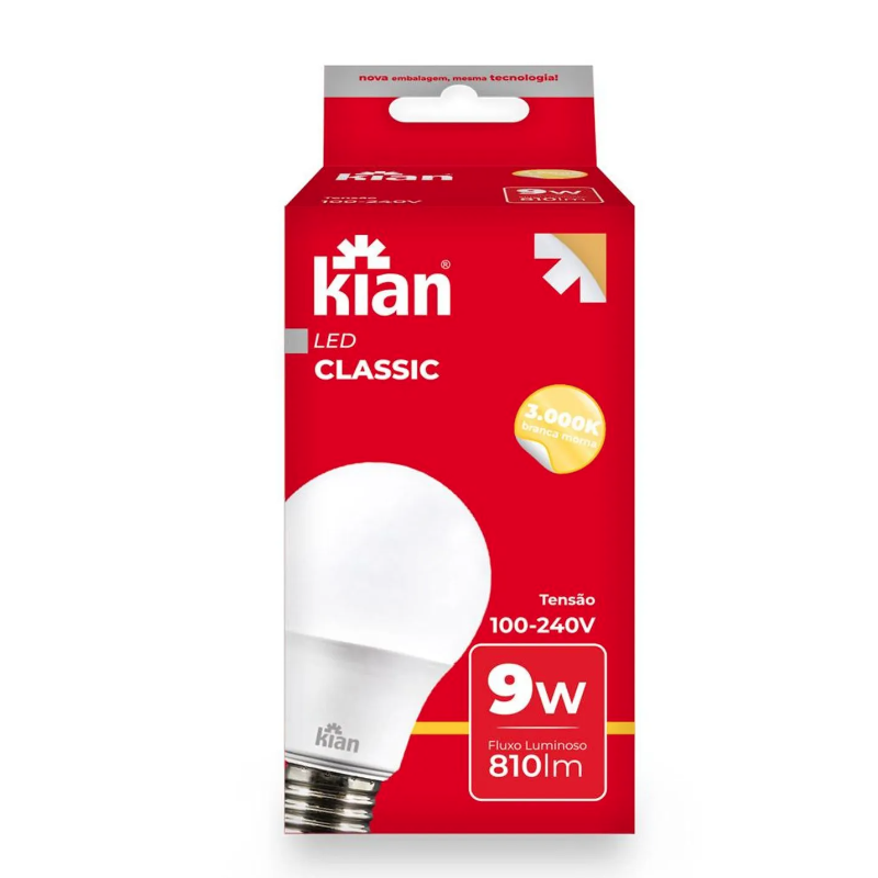 Lâmpada Led 9W Kian Bivolt