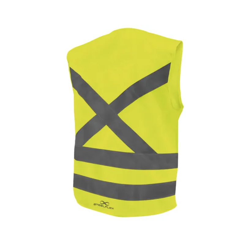 Colete Refletivo com 1 Bolso Amarelo Fluorescente SteelFlex